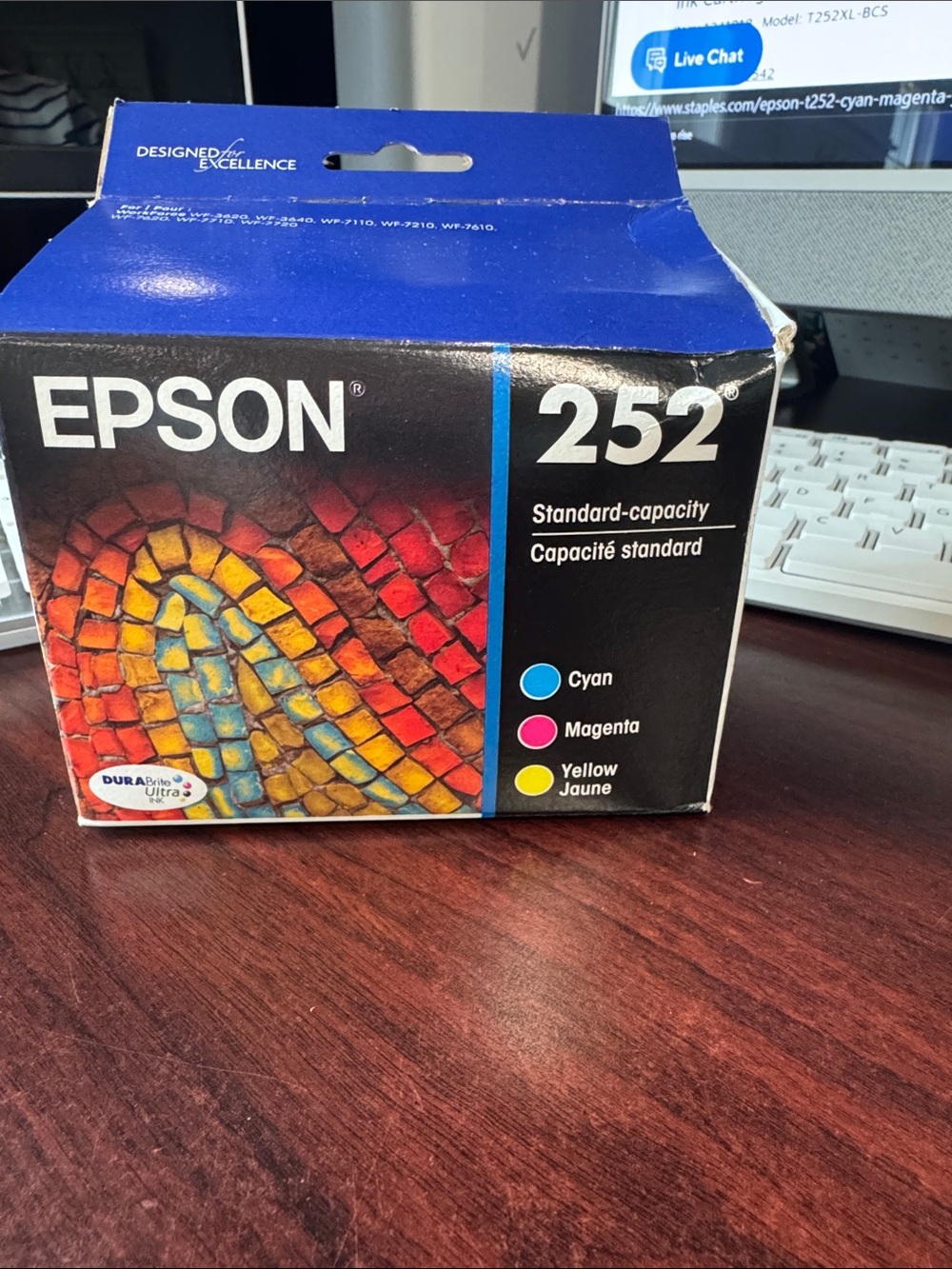 Epson 252 Ink Set Box - Blue, Pink, Yellow